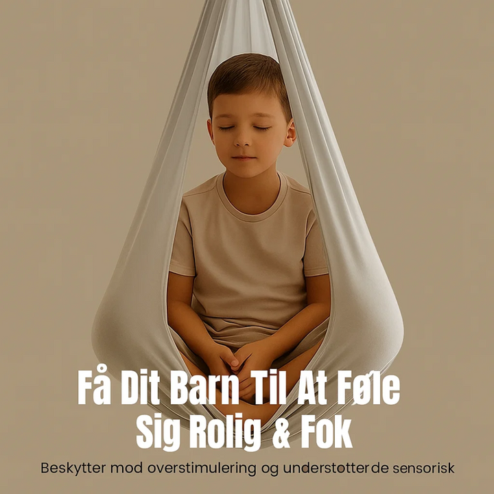 Sansegynge til børn med autisme. Fremmer ro og velvære, et autismeværktøj der lindrer stress indendørs/udendørs.