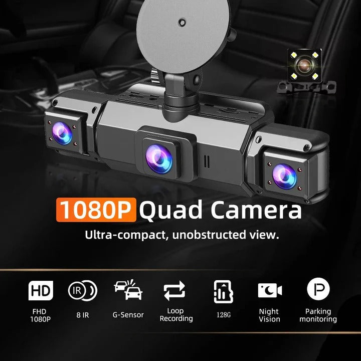 SentinelView 360° bil dashcam med fuld overvågning for din køresikkerhed og ro i sindet.