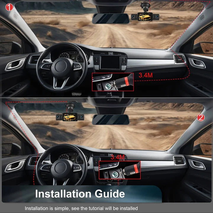 SentinelView 360° dashcam med intuitiv brugerflade, let at betjene for alle bilister.