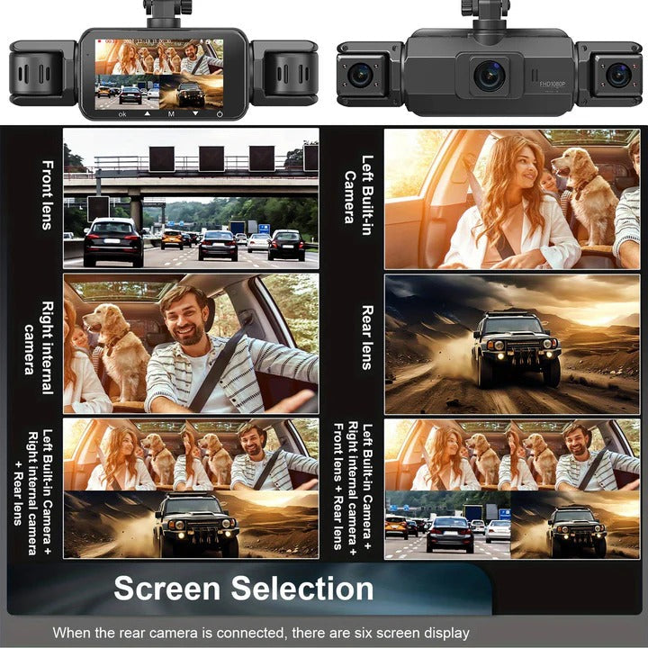 Detaljeret billede af SentinelView 360° dashcam, der fremhæver dets kompakte design.