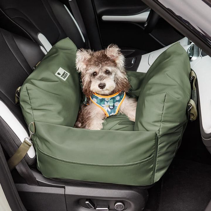 "Sicheres und wasserdichtes Hundeautositzbett mit Schutzkissen und Komfort, ideal für Reisen und leicht zu reinigen."