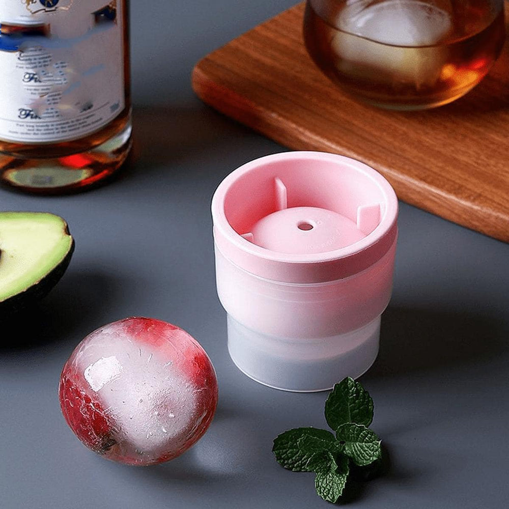 Genanvendelige iskugleforme; perfekt til whisky, iskaffe og sommerdrinks.