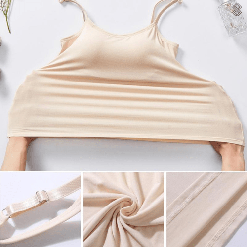 Alsidig SilkySecure top til kvinder, ingen bh nødvendig. Perfekt som hverdagstøj, også i plus size.