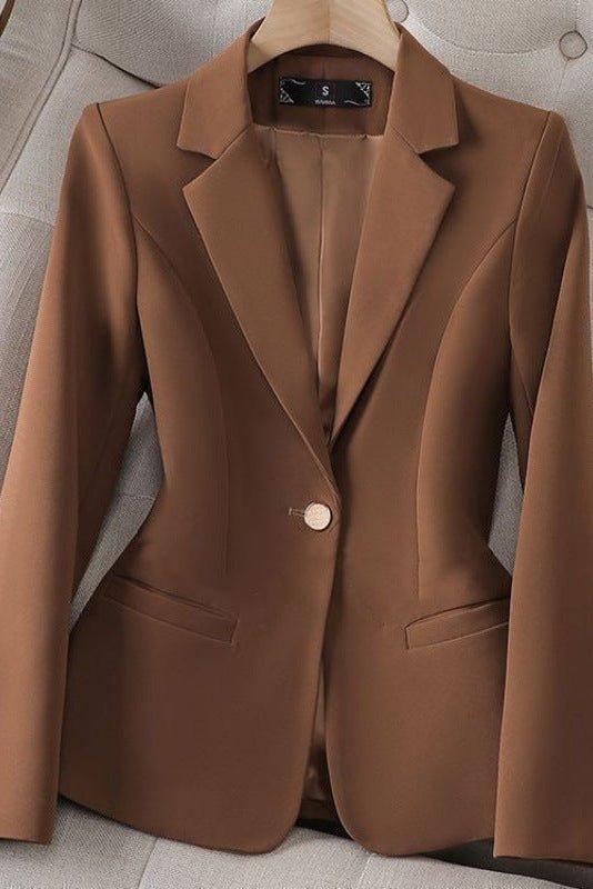 Klassisk sort, skræddersyet blazer til kvinder med elegant snit. Ideel til formel og alsidig brug.