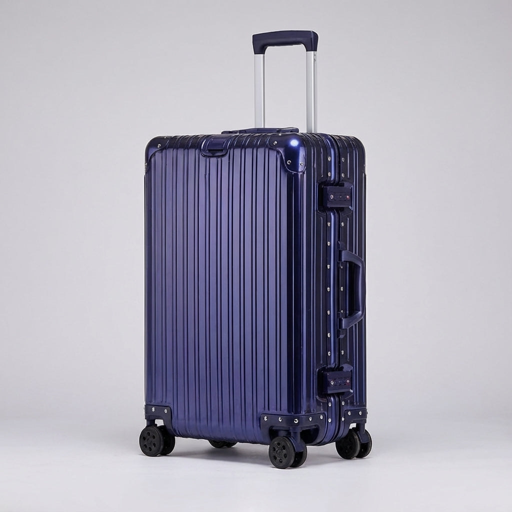 Travelon rejsekuffert med glatte 360° drejehjul og stærk aluminium-magnesium hårdskal. Letvægtskuffert med TSA lås.