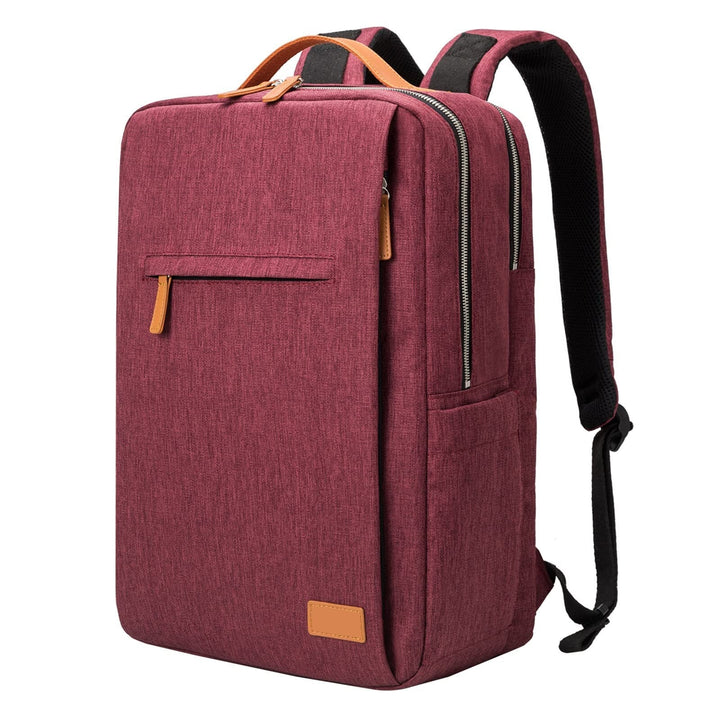 Stilfuld unisex rygsæk med laptoprum, USB-opladning og vandafvisende design, perfekt til rejser og arbejde.