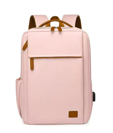 Organiseret laptoprygsæk til unisex, med USB-opladning og tech-rum, ideel som skoletaske eller rejsetaske.