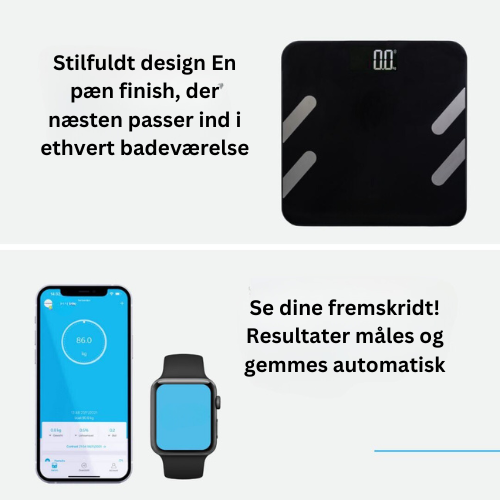 Bluetooth smart vægt der synkroniserer fitness og kropssammensætningsdata med din app.