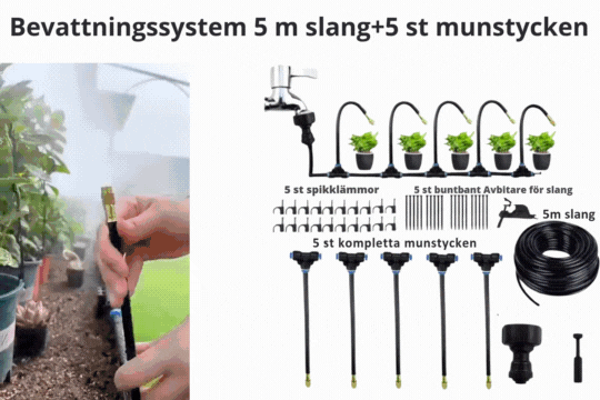 Vinterbestandigt automatisk vandingssystem, klar til alle sæsoner i haven.