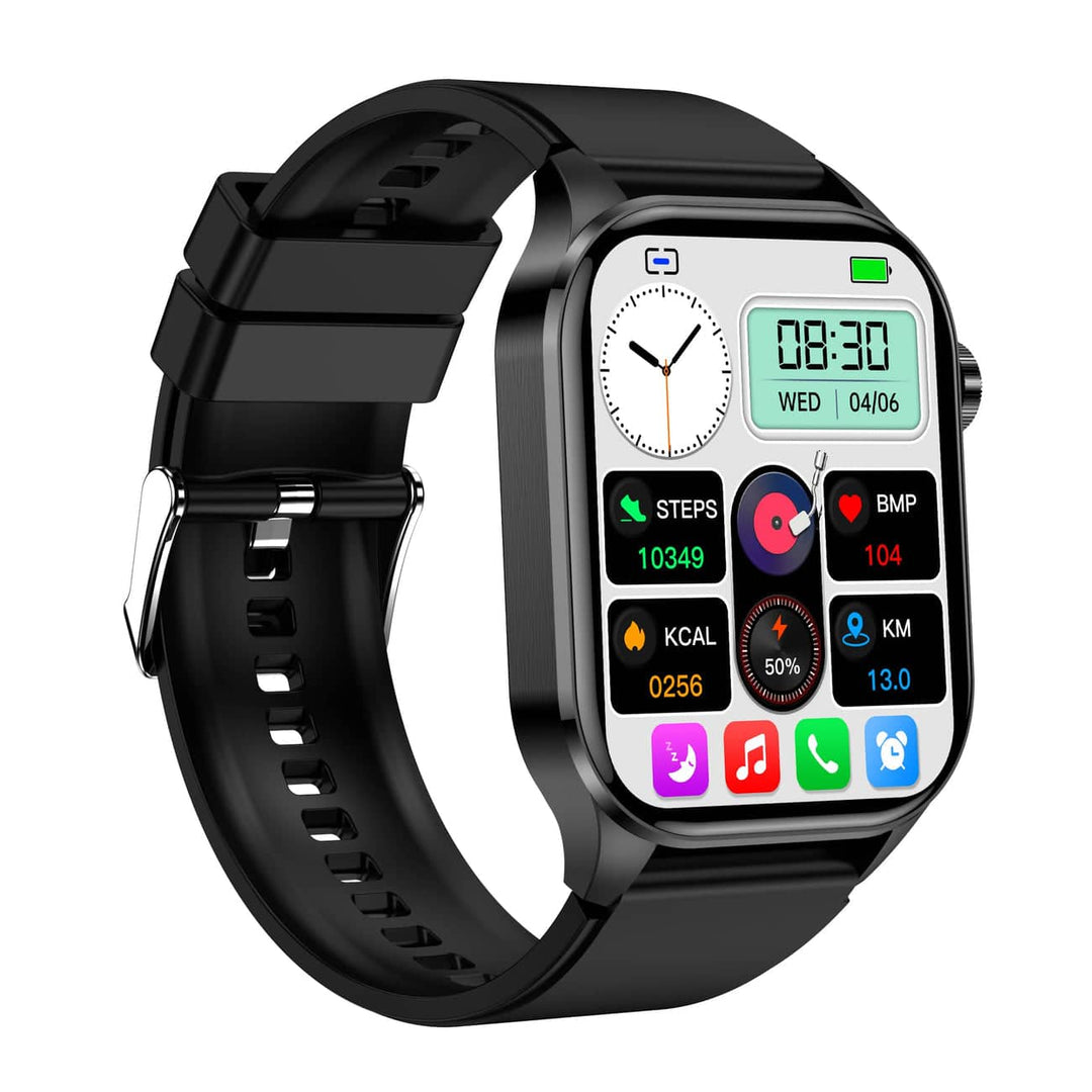 Smartwatch med 1,4 tommer HD-touchskærm, EKG, blodtryk og hjertefrekvensmåling, ideel til sundhed og fitness