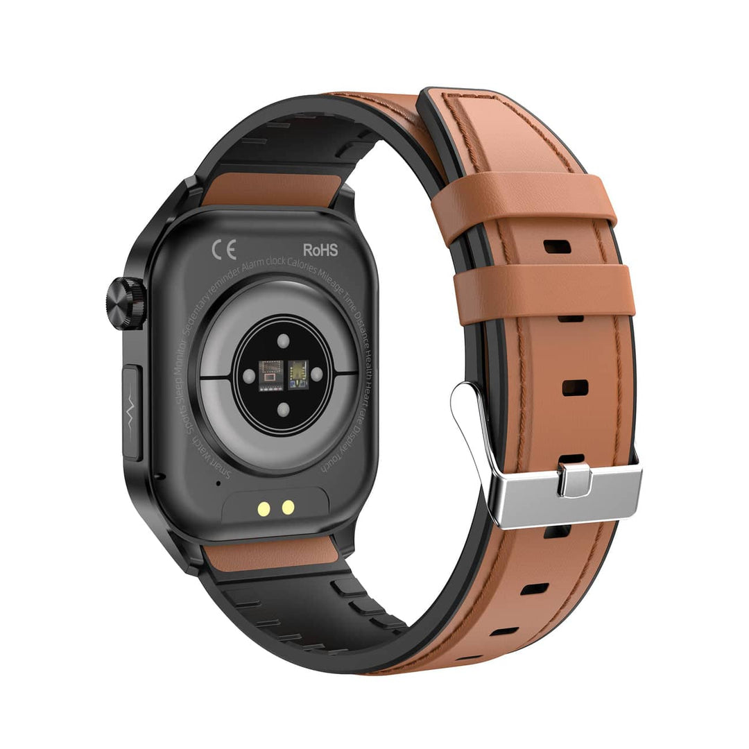 Smartwatch med 1,4 tommer HD-touchskærm, EKG, blodtryk og hjertefrekvensmåling, ideel til sundhed og fitness