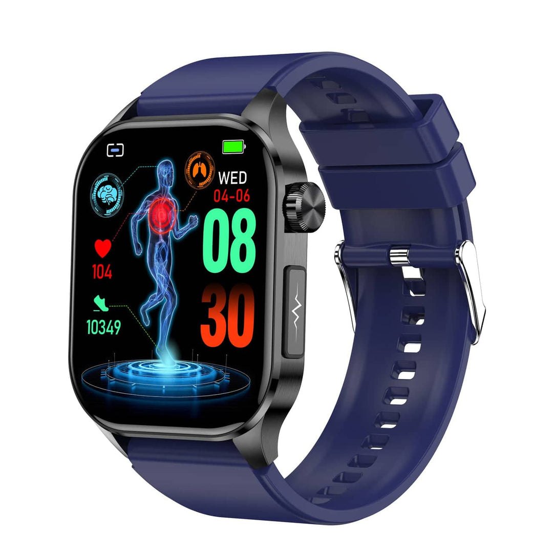 Smartwatch med 1,4 tommer HD-touchskærm, EKG, blodtryk og hjertefrekvensmåling, ideel til sundhed og fitness