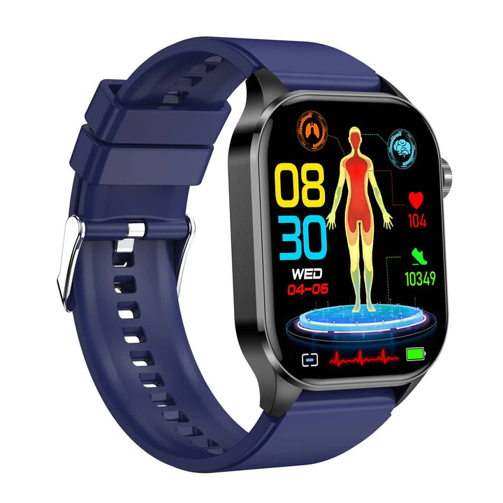 Smartwatch med 1,4 tommer HD-touchskærm, EKG, blodtryk og hjertefrekvensmåling, ideel til sundhed og fitness