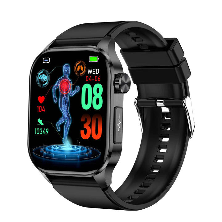 Smartwatch med 1,4 tommer HD-touchskærm, EKG, blodtryk og hjertefrekvensmåling, ideel til sundhed og fitness