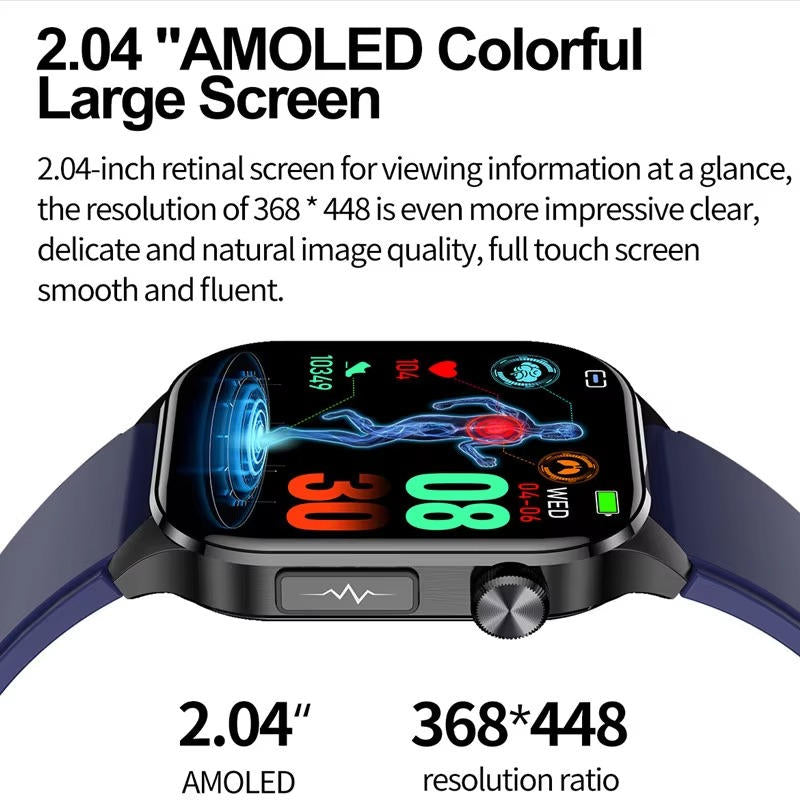 Senior smartwatch med tydelig SOS-knap, der sikrer hurtig hjælp og øget sikkerhed for ældre brugere.