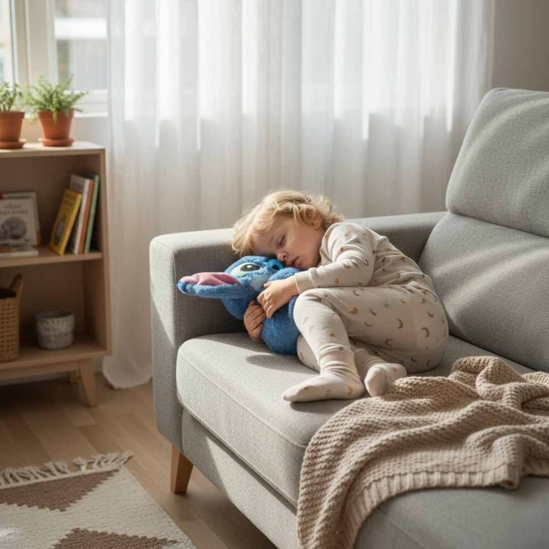 Krammedyr SnugBug: Et beroligende sovedyr i plys, der mindsker stress. En blød ven for børn & voksne.