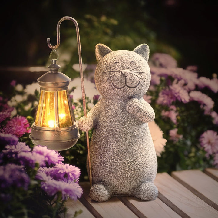 MeowLight kattefigur, dekorativ solcellelampe til at lyse din have op om aftenen.