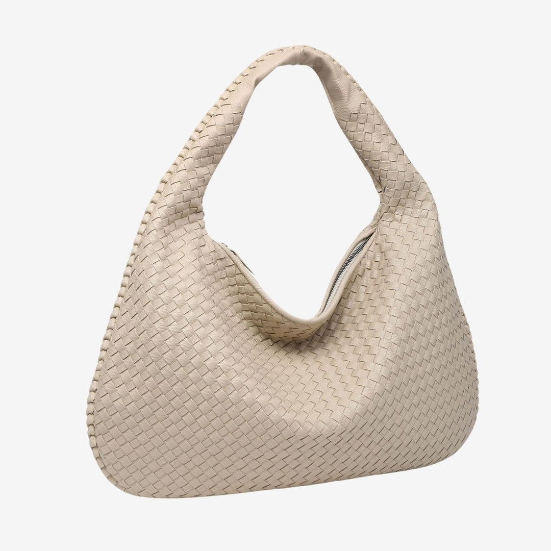 Lys beige ChicTote skuldertaske. Perfekt til praktisk organisering og et elegant look.