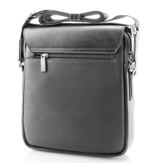 Sikker mænds anti-tyveri skuldertaske; kompakt sort crossbody taske med låse til rejser og hverdagsbrug.