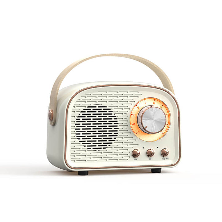 SoundSphere Retro Bluetooth-højttaler med klar lyd og ikonisk vintage design forbedrer din lydoplevelse.