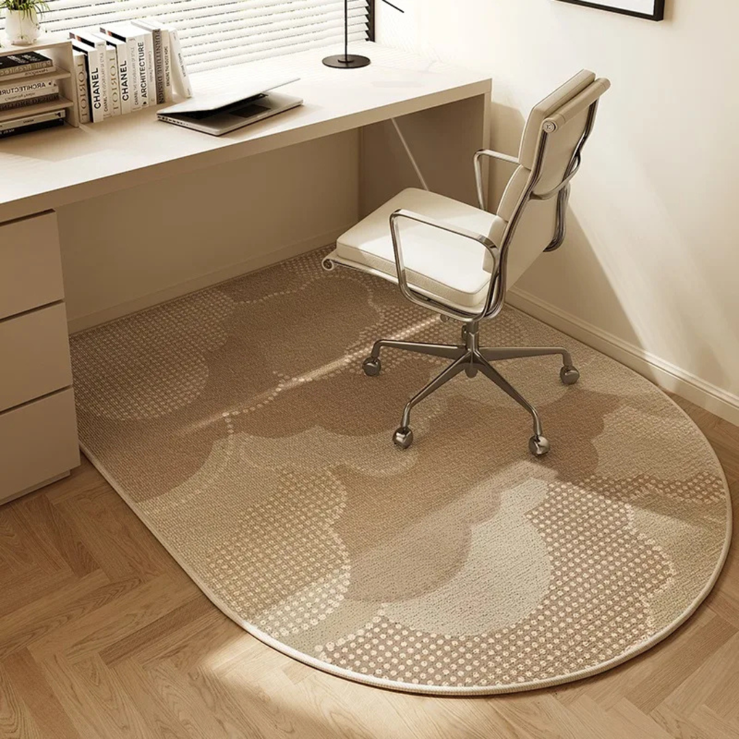 Rengøringsvenlig kontormåtte med stilfuldt, moderne design. Ideel gulvbeskyttelse til arbejdspladsen.
