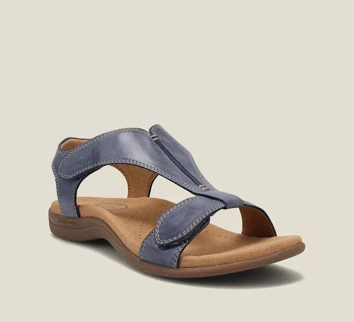 Alsidige dame sandaler med åben tå og komfort fodseng, ideelle til sommer og ferie.
