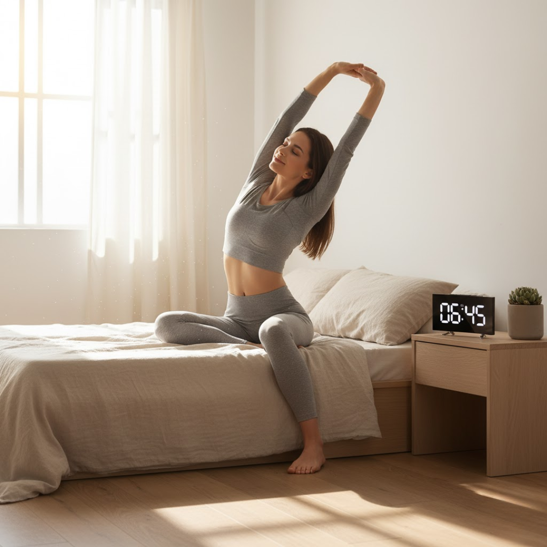 Unisex digitalt ur til hjemmet, med klart LED display, buet design og automatisk lys.