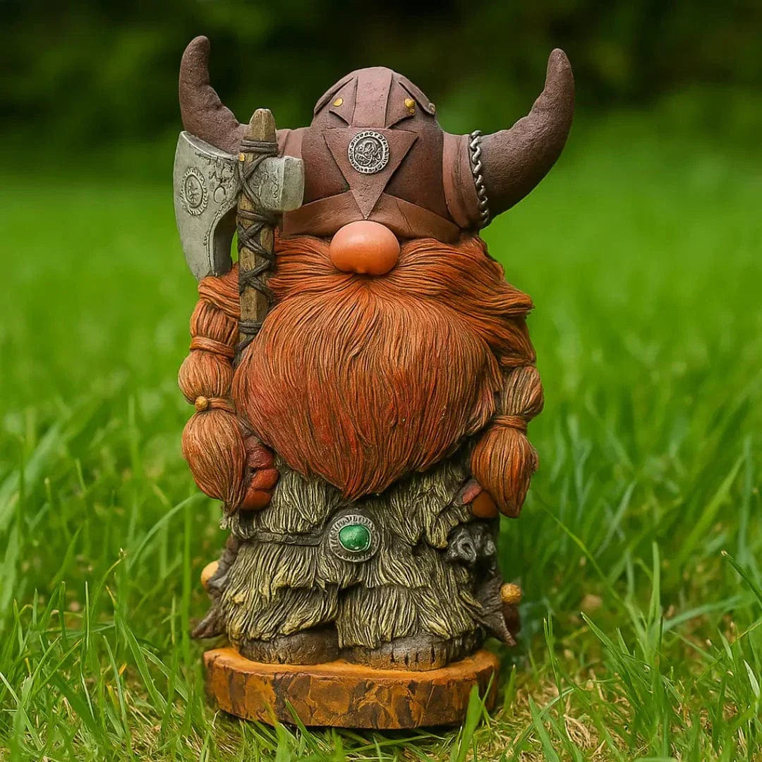 Stor vikingekriger figur, detaljeret skulptur til hjemmet og indretning med nordisk tema.