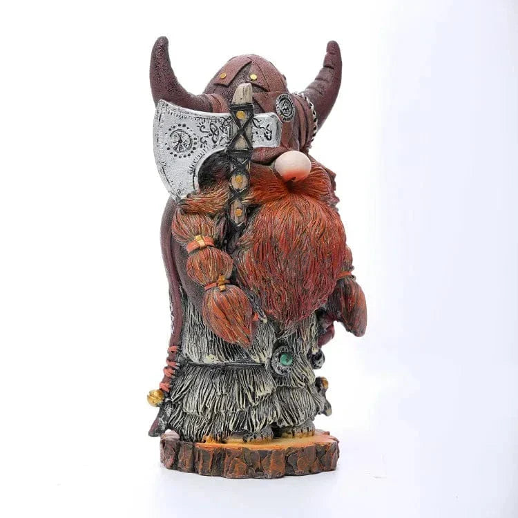 Imponerende vikingekriger statue, inspireret af nordisk mytologi og historie til dekoration.