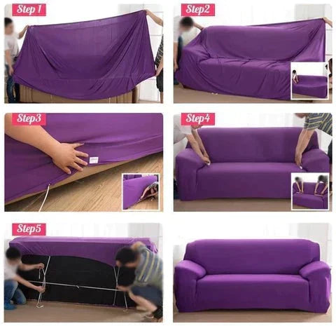 Vandtæt FlexiCover sofaovertræk, ideelt til hjem med børn og kæledyr. Beskytter møbler mod spild.