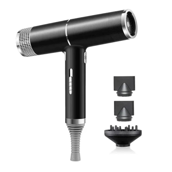 Professionel SwiftDry hårtørrer, børsteløs motor, magnetisk fæste, til hurtig styling.