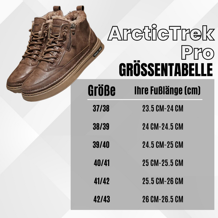 ArcticTrek Pro-sko i brun variant, vist i et naturligt miljø, ideel til vandreture og udendørs eventyr.