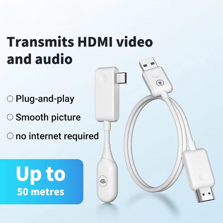 Trådløs HDMI skærmdeling adapter til nem kabelfri skærmspejling af Full HD video.