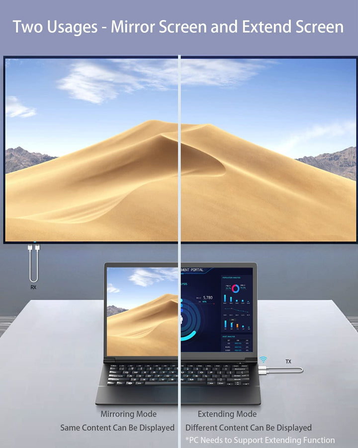 Kabelfri USB-C til HDMI adapter for hurtig og nem skærmdeling uden besvær.