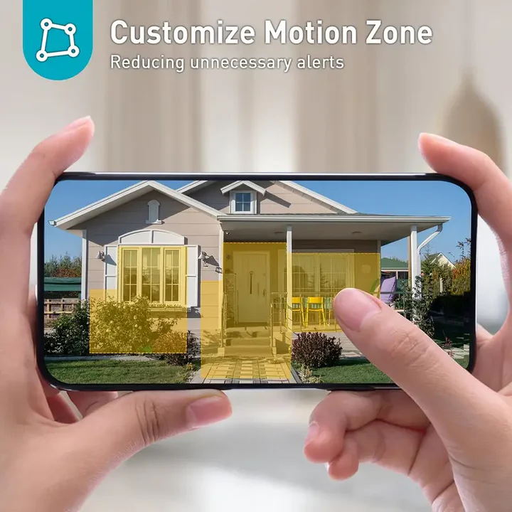 Moderne trådløs WiFi videodørklokke med 1080P HD, nattesyn og genopladeligt batteri for nem smart home integration.
