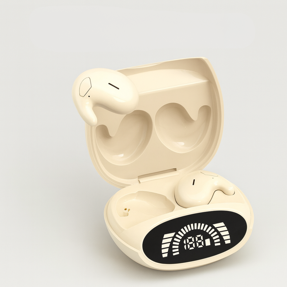 Trådløse Bluetooth in-ear høretelefoner med HiFi lyd og støjreduktion, perfekt til musik og samtaler.