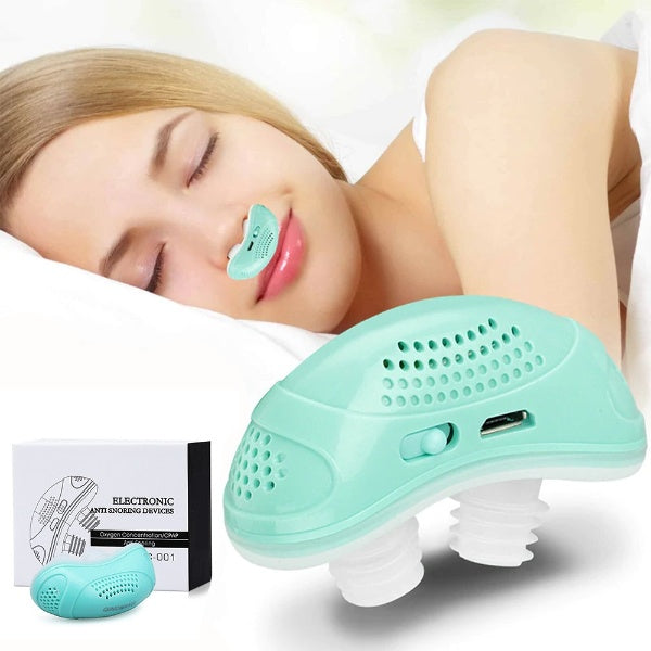 Trådløst mikro CPAP apparat mod søvnapnø og snorken for bedre søvn og åndedræt.