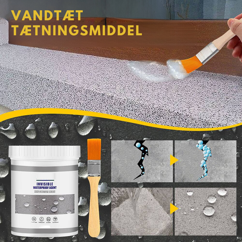 Usynlig, vejrbestandig fugemasse, der effektivt tætner lækager. Transparent klæbemiddel til bygning og hjem.