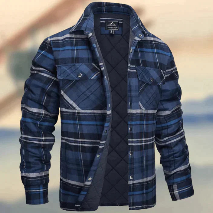 Robust herre skjortejakke. En trendy og varm vinterjakke, der passer til urban og casual stil.
