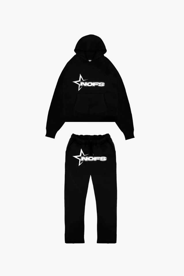 Trendy unisex træningssæt med hætte, moderne design, alsidigt til hverdag og sport, fås i mange farver.