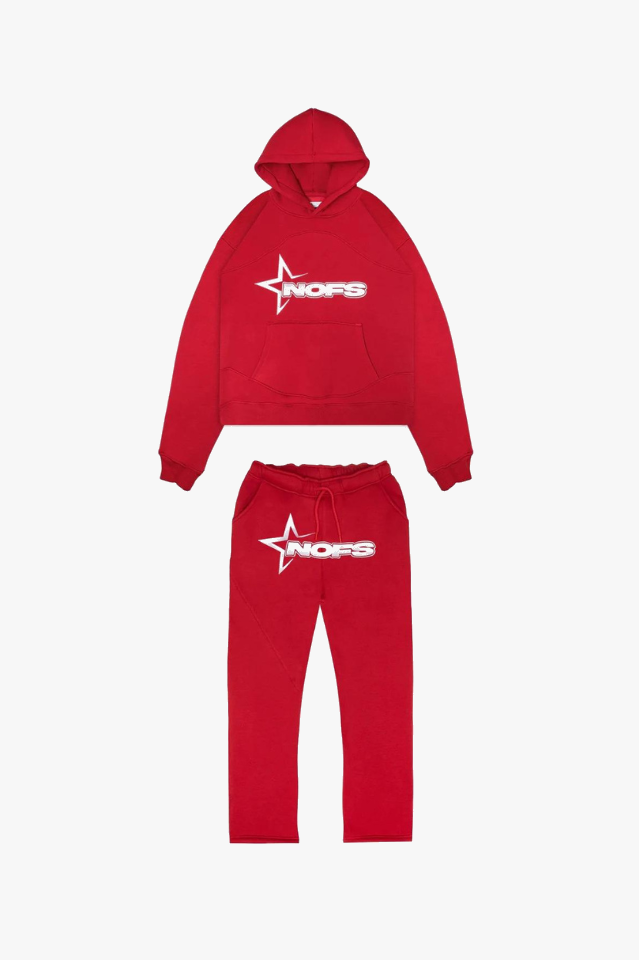 Trendy unisex træningssæt med hætte, moderne design, alsidigt til hverdag og sport, fås i mange farver.
