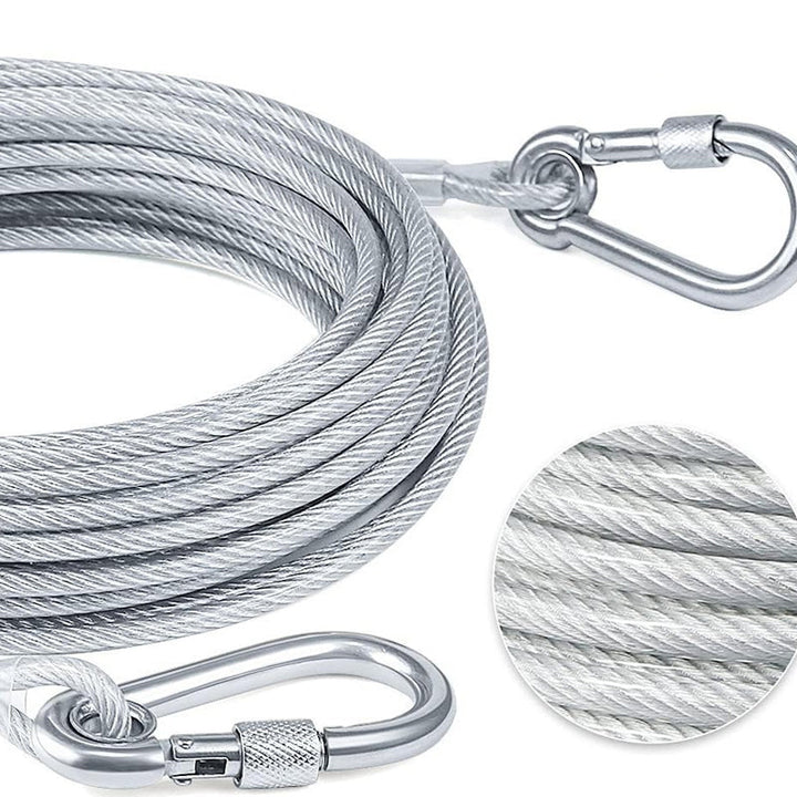 Robust hundekobbel af stål og PVC for maksimal tyggefasthed & sikkerhed. Ideel til aktive hunde.