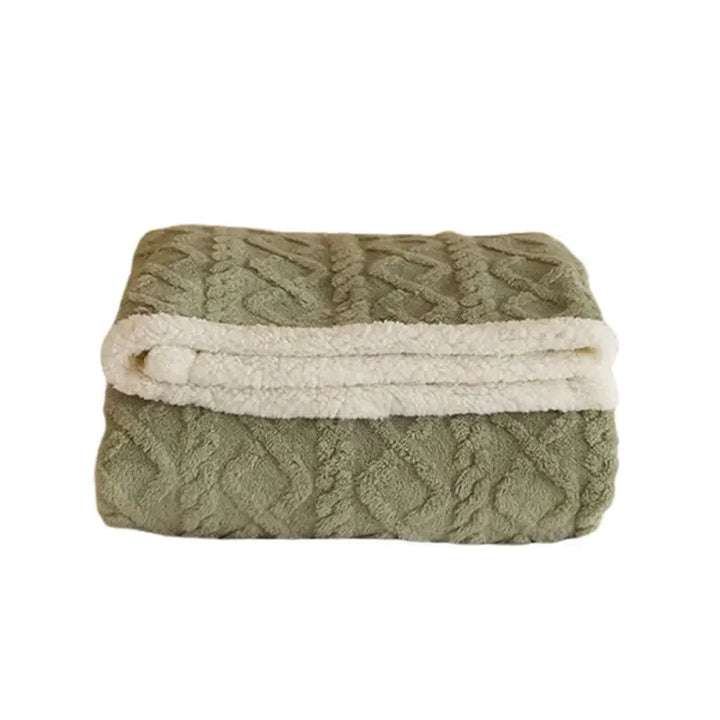 Varm lammeuldsdyne, en tyk fleece plaid, perfekt som hyggetæppe til kolde vinternætter.