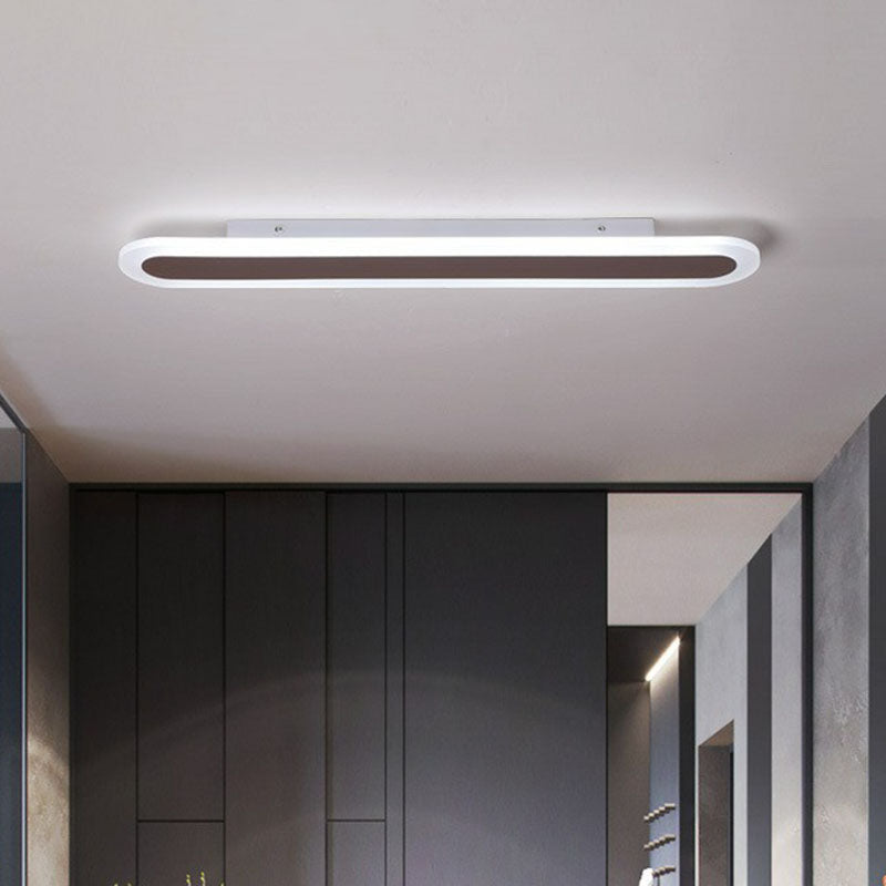 Ultraflad LED-loftslampe i hvid, slankt design, moderne akryl-look, minimalistisk for elegant atmosfære