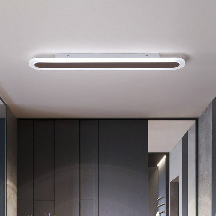 Ultraflad LED-loftslampe i hvid, slankt design, moderne akryl-look, minimalistisk for elegant atmosfære