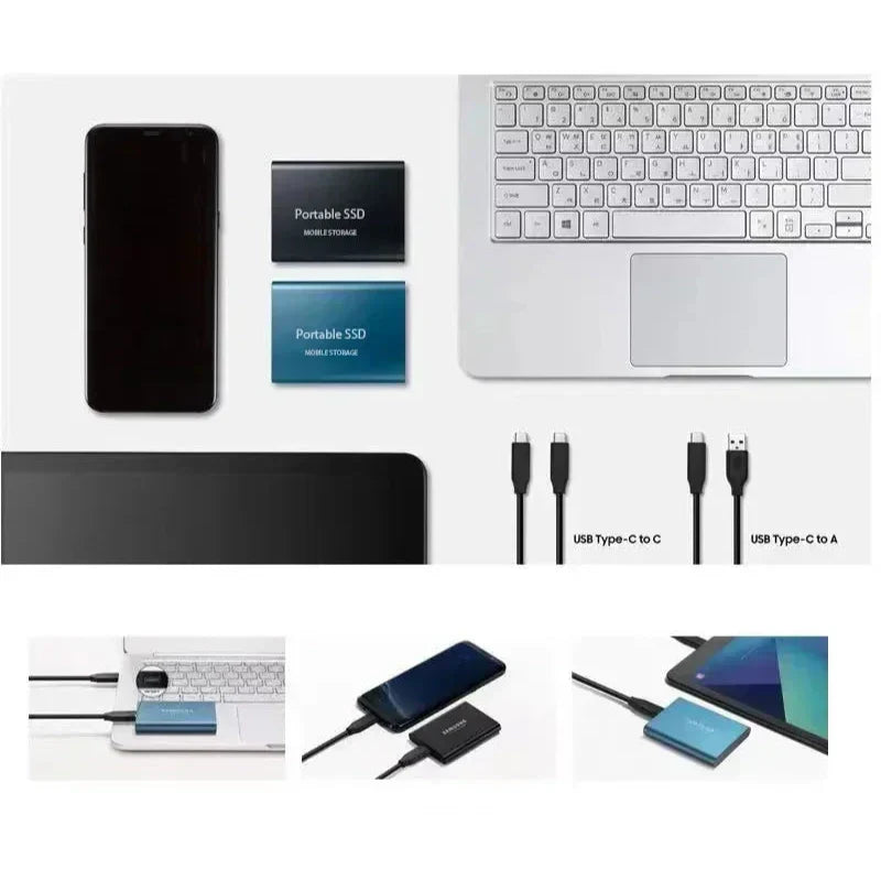 Effektiv ekstern SSD harddisk for PC & laptop. Hurtig dataoverførsel via USB-C.