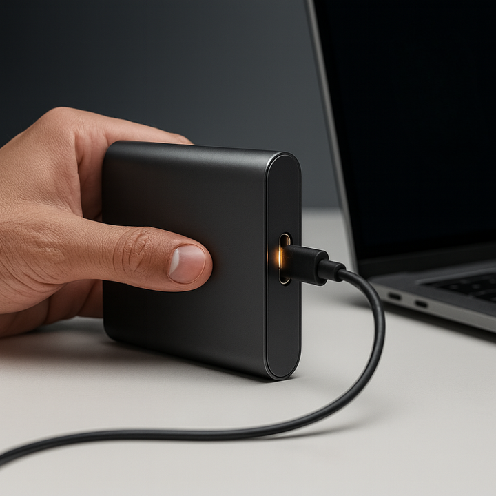Ultrahurtig bærbar ekstern SSD med USB-C til sikker og effektiv datalagring.