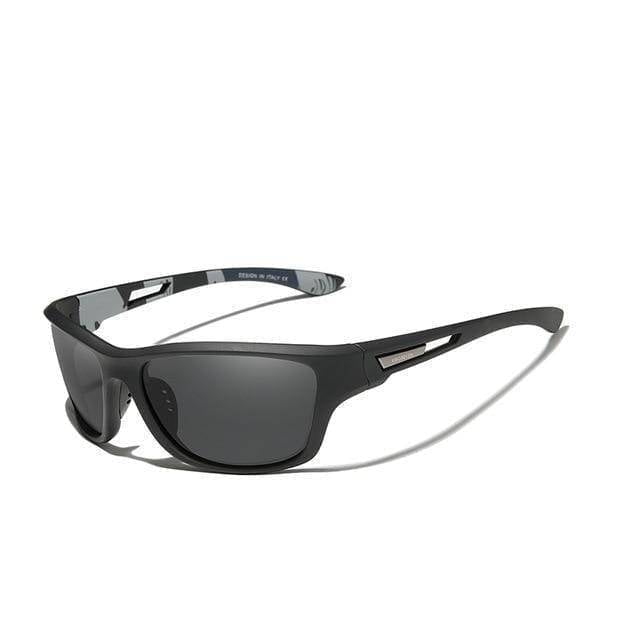 Ultralette polariserede solbriller til mænd i sporty stil med blåt stel, UV-beskyttelse og klart syn udendørs.