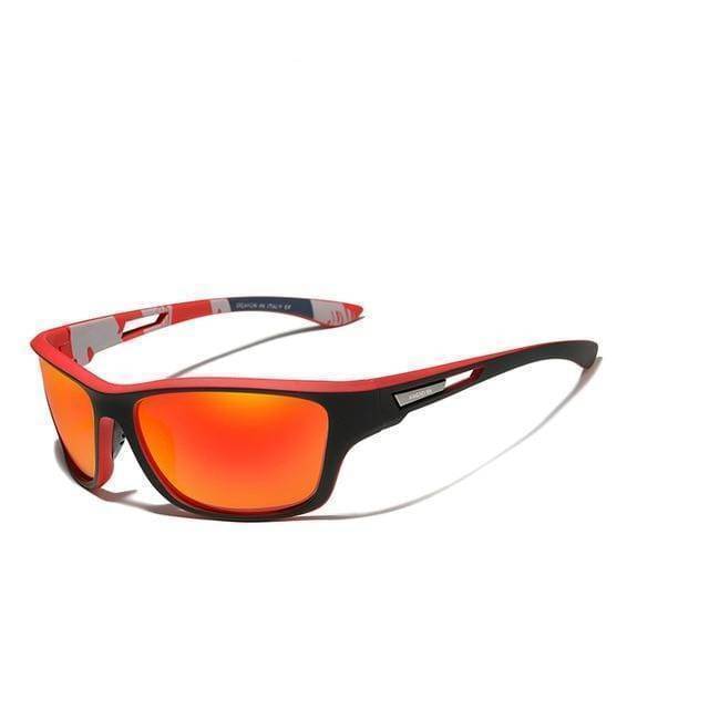 Ultralette polariserede solbriller til mænd i sporty stil med blåt stel, UV-beskyttelse og klart syn udendørs.