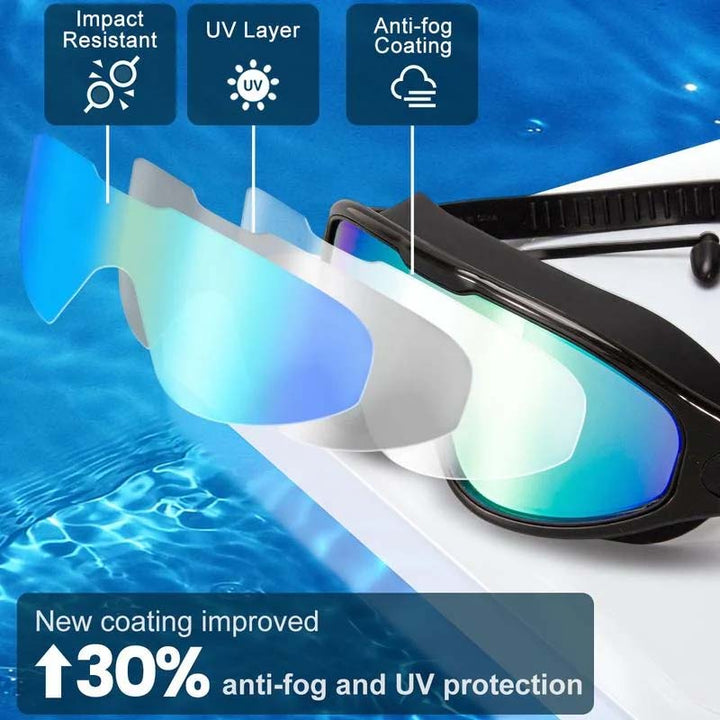 Dugfri AquaVision svømmebriller for krystalklart syn under svømning. Komfortable unisex vandsport udstyr.